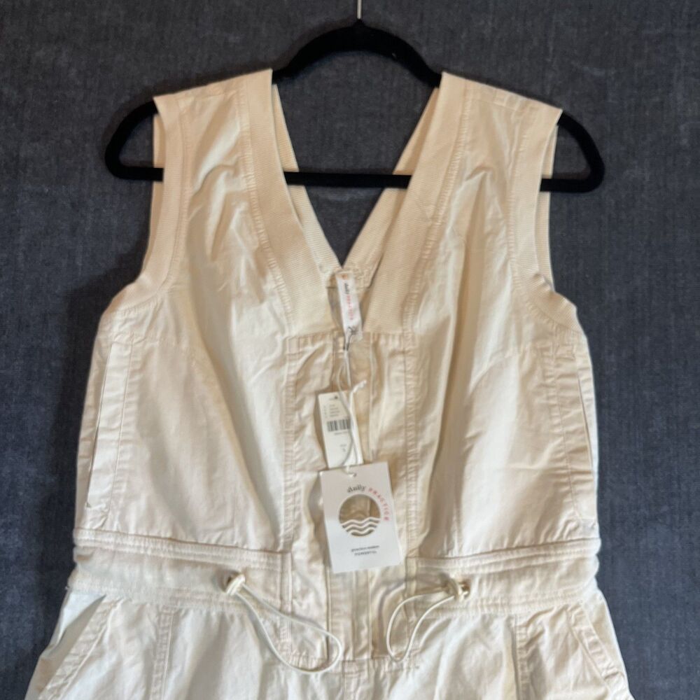 Daily Practice Anthropologie Soller Drawstring Jumpsuit Cream Women’s Small - Picture 13 of 16